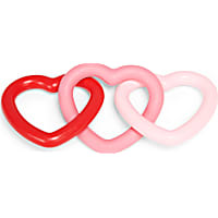 YOULY Chain Hearts Rubber Dog Toy