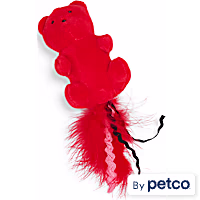 YOULY Red Bear Mix & Match Attachment Cat Teaser Toy