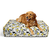YOULY Pop Art Smiley Graphic Lounger Dog Bed