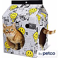 YOULY Pop Art Carton Scratch Condo Cat Toy