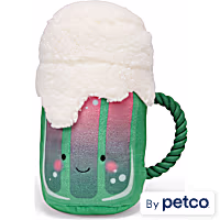 YOULY St. Patrick's Day Beer Mug Plush Dog Toy
