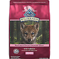 Blue Buffalo Wilderness Salmon Recipe High-Protein Natural Dry Food for Puppies