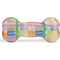 YOULY Easter Plaid Rubber Bone Dog Toy