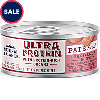 Natural Balance Ultra Protein Real Salmon Recipe with Protein-Rich Organs Pate Wet Cat Food