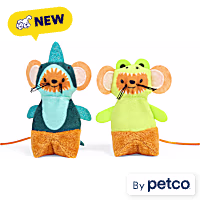 YOULY Shark & Crocodile Mice Cat Toy Set