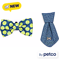 YOULY Tennis Ball Tie & Bowtie Set for Dogs