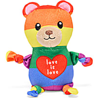 YOULY Pride Rainbow Teddy Bear Plush Dog Toy