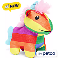 YOULY Pride Rainbow Unicorn Plush Dog Toy