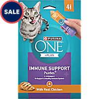 Purina ONE Plus Immune Support Purees with Real Chicken Puree Cat Treats