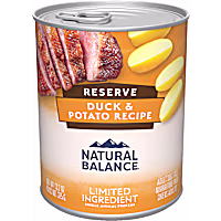 Natural Balance Limited Ingredient Adult Grain-Free Wet Canned Dog Food Reserve Duck & Potato Recipe