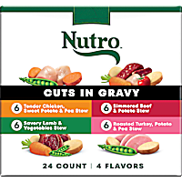 Nutro Cuts in Gravy Beef, Lamb, Chicken, and Turkey Adult Wet Dog Food Variety Pack