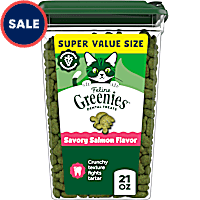 Greenies Feline Savory Salmon Flavor Adult Natural Dental Cat Treats
