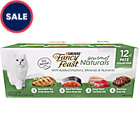 Fancy Feast Gourmet Naturals Beef, Chicken, Salmon, Trout and Tuna Wet Cat Food Pate Variety Pack