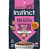 Instinct Freeze Dried Raw Boost Mixers Grain Free Skin & Coat Health Recipe All Natural Cat Food Topper