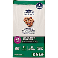 Natural Balance Limited Ingredient Small-Breed Adult Dry Dog Food with Healthy Grains Lamb & Brown Rice Recipe