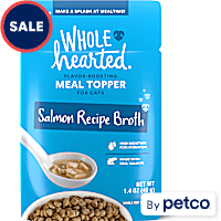 WholeHearted Salmon Recipe Broth Flavor-Boosting Wet Cat Meal Topper