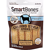 SmartBones Churro-Style Sticks With Peanut Butter Dog Treats