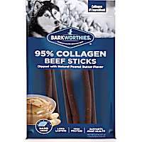 Barkworthies Beef Collagen Sticks with Peanut Butter for Dogs