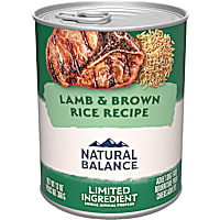 Natural Balance Limited Ingredient Adult Wet Canned Dog Food with Healthy Grains Lamb & Brown Rice Recipe