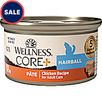Wellness CORE+ Hairball Natural Grain Free Chicken & Chicken Meal Pate Canned Wet Food