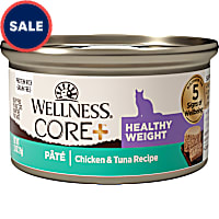 Wellness CORE+ Healthy Weight Natural Grain Free Chicken & Tuna Pate Canned Wet Cat Food