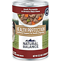 Natural Balance Health Protection Beef, Pumpkin & Brown Rice Stew Wet Dog Food