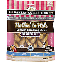 Fieldcrest Farms Nothin' to Hide Bakery Collection Medium Braided Stix 5.5" Beef for Dogs