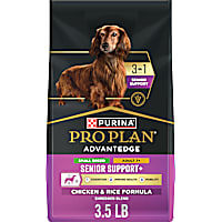Purina Pro Plan AdvantEDGE Senior Support Plus Small Breed Shredded Blend Chicken and Rice Formula Dry Dog Food