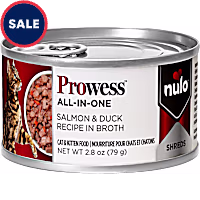 Nulo Prowess All-in-One Essentials for Adult Cats & Kittens Salmon & Duck Shreds in Broth Cat Food