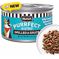 Merrick Purrfect Bistro Wild Cod, Spinach and Wild Rice Recipe in Gravy, High Protein Natural Wet Cat Food