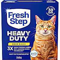 Fresh Step Heavy Duty Odor Block Multi Cat Clumping Litter with Febreze Freshness