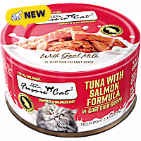 Fussie Cat Premium Tuna w/Salmon in Goat Milk Cat Food