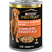 Purina Pro Plan Complete Essentials Slices Chicken and Vegetables Entree in Wet Dog Food Gravy