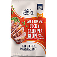 Natural Balance Limited Ingredient Adult Grain-Free Dry Cat Food Reserve Duck & Green Pea Recipe