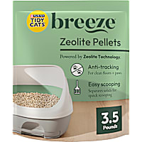 Purina Tidy Cats Breeze Unscented 99.9 Percent Dust Free, Multi Cat, Zeolite Pellet Cat Litter Refill