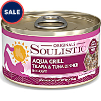 Soulistic Originals Aqua Grill Tilapia & Tuna Dinner in Gravy Wet Cat Food