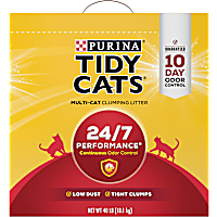 Purina Tidy Cats Clumping Odor Control 24/7 Performance Low Dust and Low Tracking Multi Cat Litter