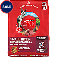 Purina ONE Small Bites Beef & Rice Formula High Protein Natural Dry Dog Food w/ Added Vitamins, Minerals & Nutrients