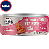 Natural Balance Limited Ingredient Adult Grain-Free Wet Canned Cat Food Salmon & Green Pea Recipe