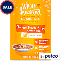 WholeHearted Grain Free Chicken & Pumpkin Recipe Flaked in Broth Wet Cat Food