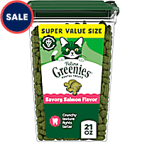Greenies Feline Savory Salmon Flavor Adult Natural Dental Cat Treats