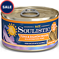 Soulistic Pate Tuna & Salmon Dinner in a Hydrating Puree Wet Cat Food