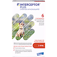 Interceptor Plus Chewables for Dogs 2 to 8 lbs.