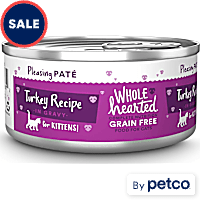 WholeHearted Grain-Free Turkey Recipe Pate Wet Kitten Food
