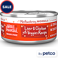 WholeHearted All Life Stages Grain-Free Chicken & Liver with Veggies Recipe Morsels in Gravy Wet Cat Food