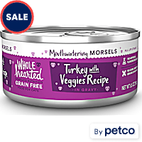 WholeHearted All Life Stages Grain-Free Turkey with Veggies Recipe Morsels in Gravy Wet Cat Food