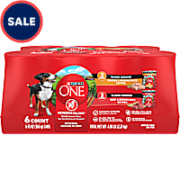 Purina ONE Classic Ground Chicken & Brown Rice, & Beef & Brown Rice Entrees Wet Dog Food Variety Pack