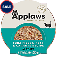 Applaws Natural Tuna Fillet with Peas & Carrots in Broth Wet Food for Cats