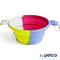 YOULY Color Swirl Silicone Dog Bowl