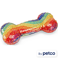 YOULY Rainbow TPR Bone Dog Toy